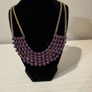 Elegant Purple and Gold Necklace